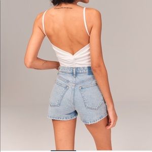High Rise Mom Shorts in Light Wash